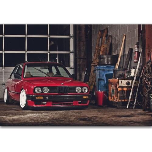MQ798 M3 E30 Series Super Cool Red Racing Car Muscle Vintage Hot Art Poster Silk Light Canvas Home Decor Wall Picture Printings