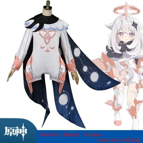 2021 new game Genshin Impact Paimon anime costume cosplay ladies feminine slim suit Friends party gift