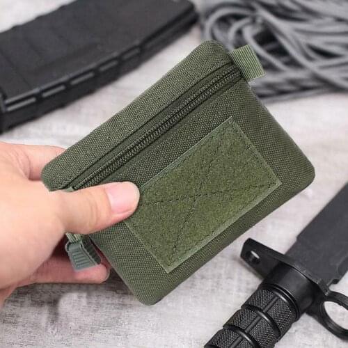 Outdoor EDC Nylon Pouch Wallet Waterproof Portable Travel Zipper Waist Bag For Camping Hiking Travel Multifunction Supplies