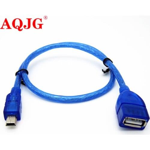 USB 2.0 Female to Mini USB Male Cable Adapter 5P OTG V3 Port Data Cable For Car Audio Tablet For MP3 MP4 horn speaker 30cm 0.3m