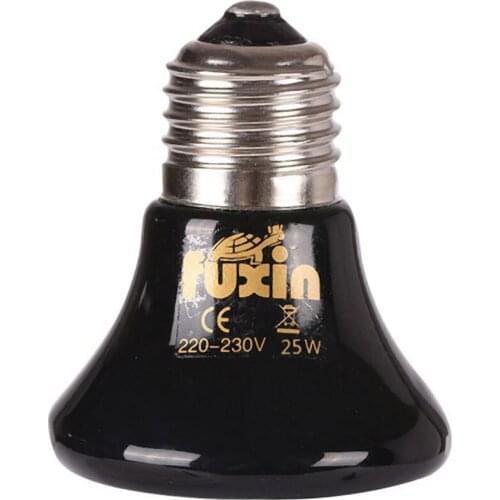 Pet Heating lamp Black Infrared Ceramic Emitter Heat Light Bulb Pet Brooder Chickens Reptile Lamp 25W 50W 75W 100W 220-240V