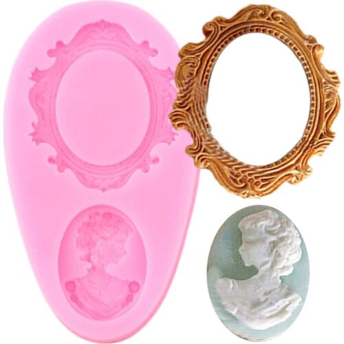 Frame Lady Avatar Silicone Mold Cupcake Topper Fondant Molds DIY Party Cake Decorating Tools Clay Candy Chocolate Gumpaste Mould
