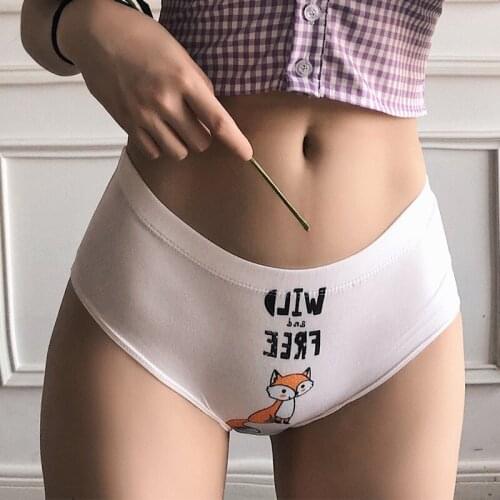 Sexy lingerie underwear women panties ropa mujer lenceria letter Cartoon squirrel simple Comfortable sports Hip lift cute Briefs