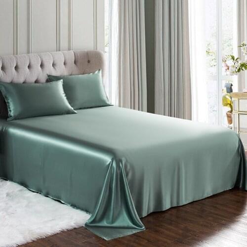 Svilelg Silk Bed Sheet flat 25 Momme Heavy Sheet 100% pure Mulberry Silk healthy