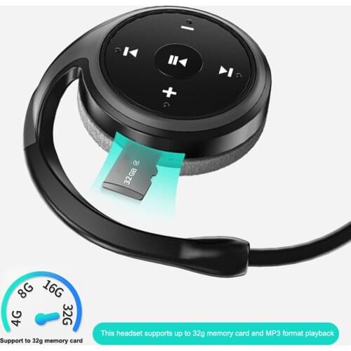 Sport Bluetooth Headphones MP3 player FM Radio Microphone 10 hours Music Wireless Headsets TF Card Bluetooth Wireless Earphones