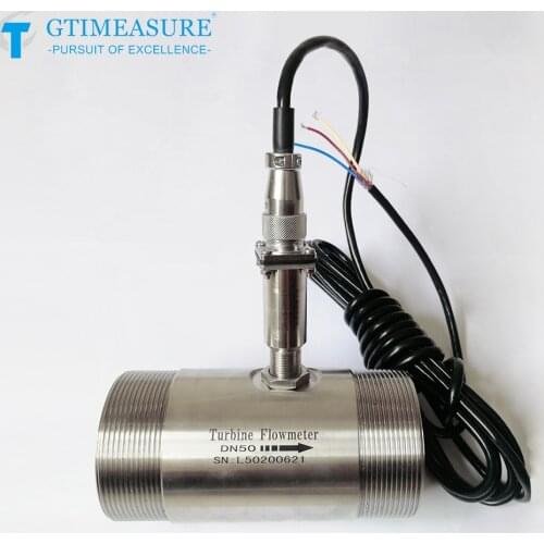 DN50 DN60 Turbine Flow Meter Pulse Signal Output Liquid Diesel Gasoline Petrol Alcohol Measurement Flowmeter
