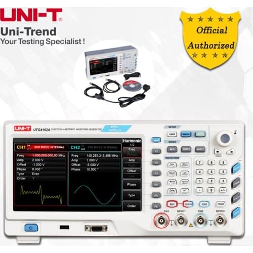 UNI-T UTG4162A Function/Arbitrary Waveform Generator; 2 Channels, 160MHz Bandwidth, 500MSa/s Sample Rate