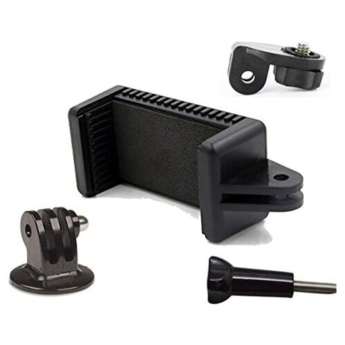 Universal Smartphone Holder w/GoPro Style Mount Attachment, Tripod Adapter & Screw Adapter for any Phone. Connect Your Smartphon