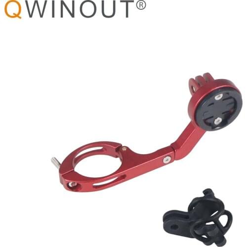QWINOUT Bicycle Speedometer Stand Bike Computer Stand Bike Stem Mount Flashlight Holder Support For Garmin IGPS Bryton GoPro