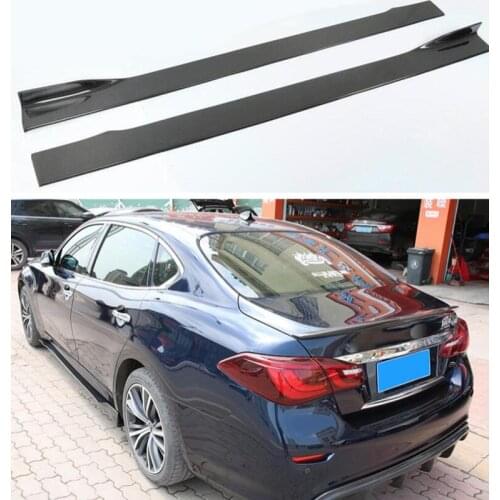High Quality REAL CARBON FIBER SIDE BODY SKIRTS KIT LIP COVER FOR Infiniti Q60 Q60S Q70 Q70S 2016 2017 2018 2019 2020 2021