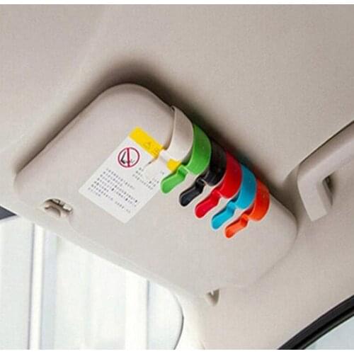 2 Pcs Auto Car Vehicle Visor Sunglasses Glasses Card Pen Holder Ticket Clips