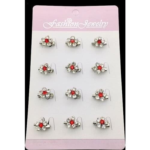 2021 Fashion Rhinestone Small Brooches Safety Muslim Hijab Pins 12pcs Women Lapel Pins Cloth Jewelry Accessories