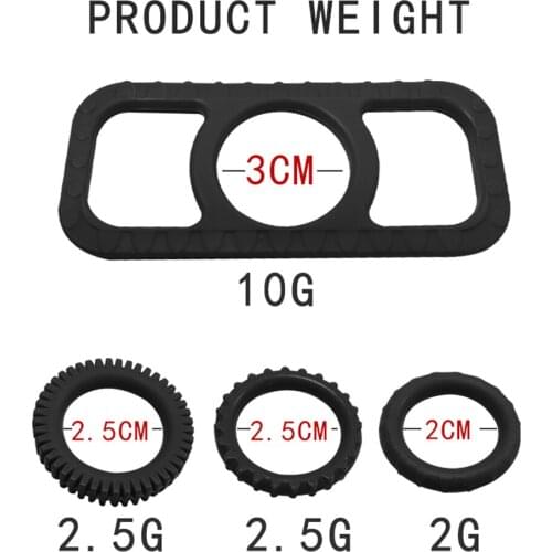 4pcs/set Silicone Durable Penis Ring Adult Men Ejaculation Delay Cock Rubber Rings Penis Enlargement Sex Toys For Male Sex Rings