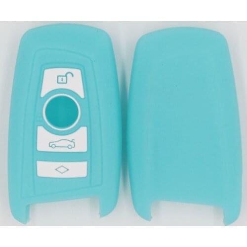 4PC New Silicone Key Fob Cover Case Protect Skin Hood For BMW F10 F20 F30 Z4 X1 M1 M2 M3 E90 1 2 3 5 7 SERIES Remote Keyless