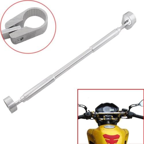 7/8" 22mm Aluminum Strengthen Hand Lever Head Balance Handle Bar Fat Bar Cross Bar Cross Brace Dirt Bike White Universal