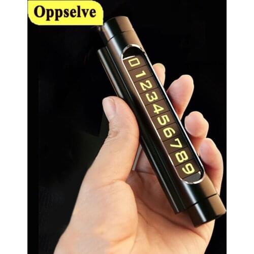 Temporary Car Parking Card ABS Telephone Number Card Notification Night Light Car Styling Phone Number Card Holder Accessories