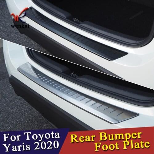 Accessories For Toyota Yaris 2020 2021 Rear Door Trunk Sill Plate Pedal Plate Cover Stainless Steel 1PC