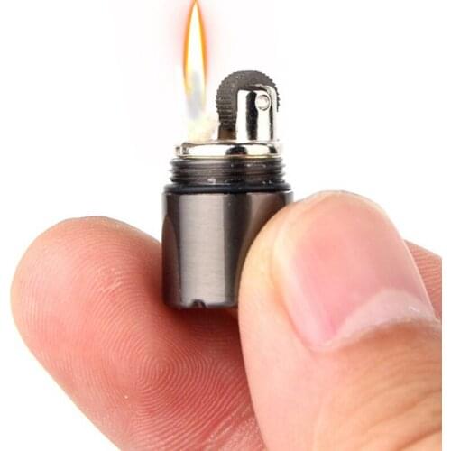Keyring Lighter refill Cigar key Cigarette oil survive Capsule Kerosene fluid petrol chain keychain torch Gasoline ring