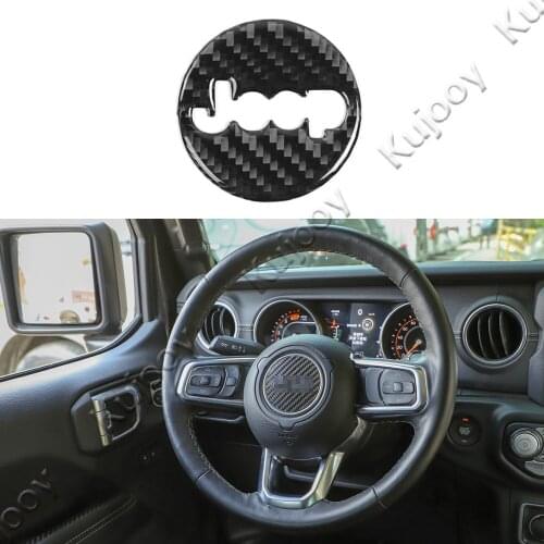 Car Steering Wheel Center Cover Guard Protect Decor for Jeep Wrangler JL Gladiator JT 2018
