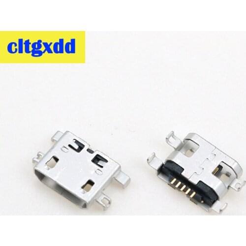 Cltgxdd 100pcs Micro USB Jack For Xiaomi Redmi For Huawei Connector Socket PCB Charging Port For Mobile Power Learning Machine