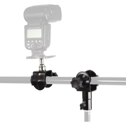 C Type 2 in 1 Camera Umbrella Holder Clip Clamp Bracket Tripod Light Stand Photography 1/4 screw head Camera Light Holder