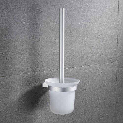 Toilet Brush Holders Sitting Pot Cleaning Brush Rack Elongated Wall Mounted Toilet Bowl Brush Set Bathroom Products Accessories