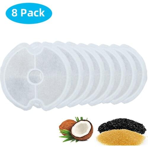 Water Fountain Carbon replacement Filters for 304 Stainless Steel Cat Drinking Fountain 4 Packs filters pet supplies