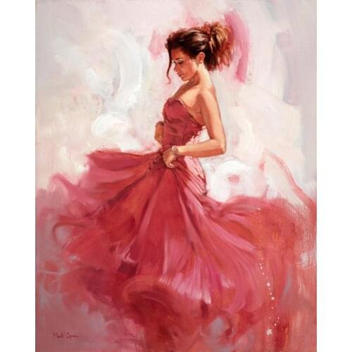Handmade oil paintings dancer figurative Carprice canvas art for wall decor