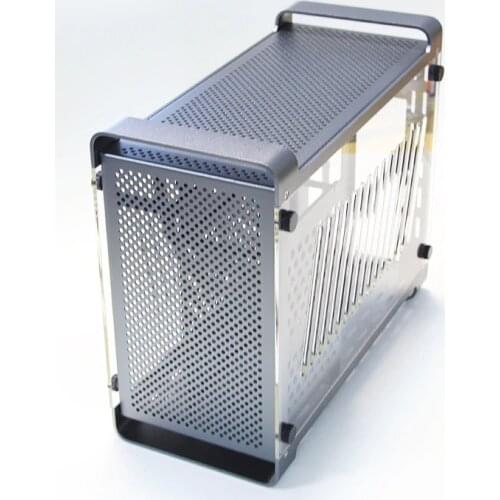 ITX iron gray chassis aluminum alloy side transparent chassis cooling support independent graphics card SFX mini-itx small case