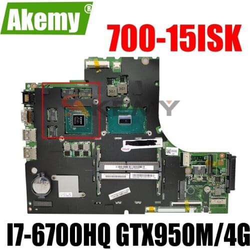 For Lenovo ideapad 700-15ISK Laptop Motherboard 15 inch SR2FQ I7-6700HQ GTX950M/4G 448.06R01.0011