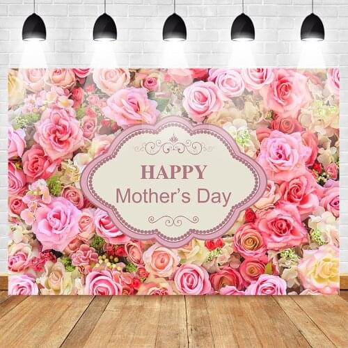 MOCSICKA Flower Backdrop Celebration Mothers Day Photo Background Photophne Party Poster Customized Photographic Backdrops