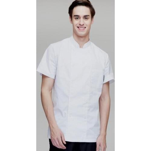 Cooks Chef uniform Summer Chef jackets Short sleeve White