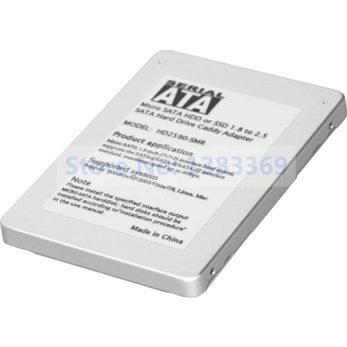 NIGUDEYANG Convenient 7+7+2 pin Micro SATA SSD HDD 1.8" to 2.5" SATA Case Converter Adapter Enclosure Frame Tray