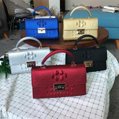 New Women Crocodile pattern Messenger Bags Luxury Handbags Bags Designer Jelly Bag Fashion Shoulder Bag Females Handbag