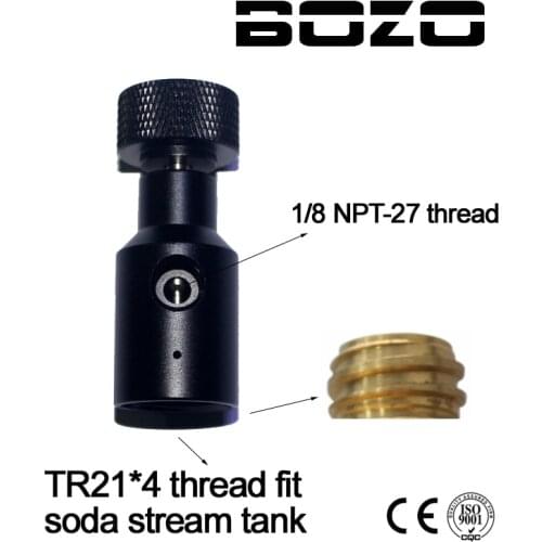 PCP airgun accessories Paintball Fill Station Adapter for Soda Stream Charger/Carbonator Thread T21*4