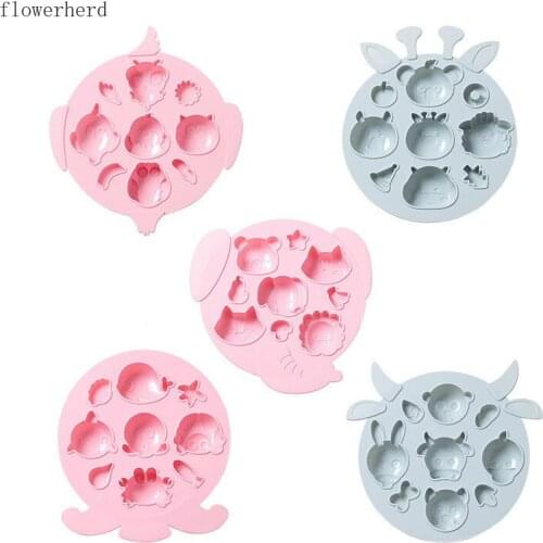 Food Grade Fondant Cake Silicone Mold Cartoon Animals Resin Mold Cake Decorating Tools Chocolate Mold Soap Mold Kitchen Gadgets