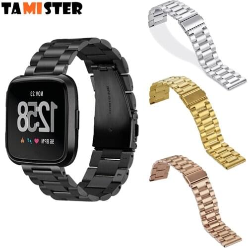Watch Band for Fitbit Versa 2 Bracelet Stainless Steel Metal Replacement Band Wrist Bracelet Strap for Fitbit Versa Lite Watch