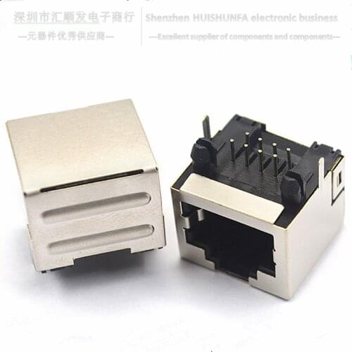 RJ45 socket mesh crystal head 8P8C cable interface with shielding with light/no light