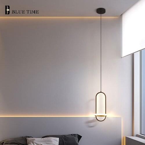 Black&Gold Modern Led Chandelier Bedside Light Haning Chandelier Lamp for Living room Bedroom Dining room Kitchen Led Lustres