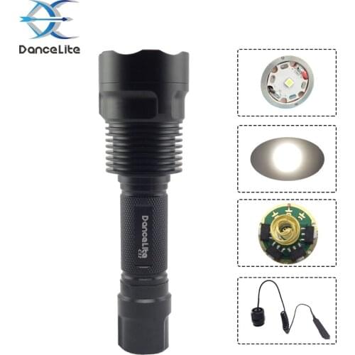 HIGH POWER ~ DanceLite C12 XP-L Hi V3 10W 10x7135 1M(on/off) LED Hunting Flashlight (Remote Switch Optional)