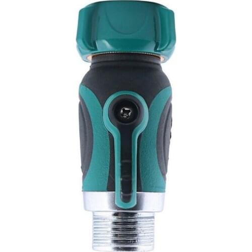 1 Way Hose Connector Shut-off Valve Water Pipe Faucet Joint Adapter For Garden