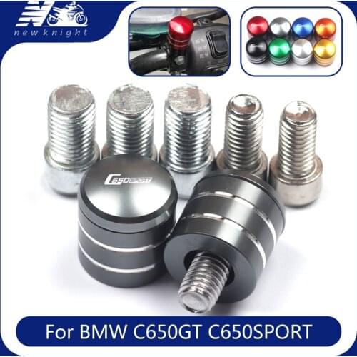 2 Pcs For BMW C650 SPORT C650GT All Year Motorcycle CNC Aluminum Rearview Handlebar Mirror Bolt Screws Mount Adapter Accessories