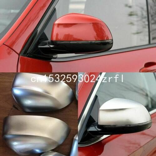 2Pcs Silver ABS Chrome Side View Mirrors Replacement Caps Cover Fit For BMW X3 2014-17