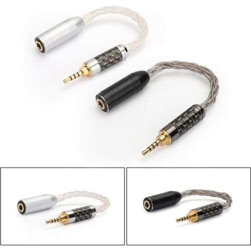 Areyourshop Balanced Plug 3.5 Female to 2.5 Male Audio Cable HIFI Adapter Wire For Headphone Player