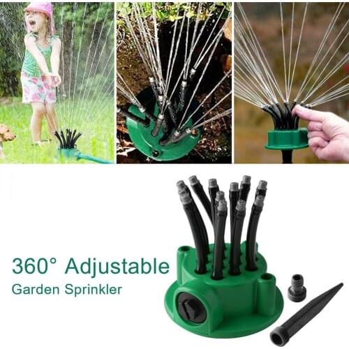 360°home garden automatic multi-head sprinkler tool adjustable watering sprayer system watering sprinkler gardening tool