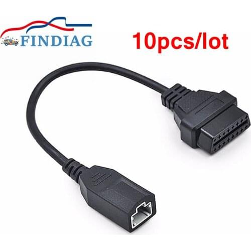 10pcs/lot Vehicle Socket Adapter For Honda 3Pin to 16Pin Female OBD2 Tool Car Diagnosis For Honda 5Pin to OBDII 16Pin Interface