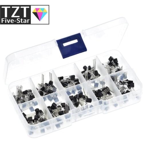 BC337 BC327 2N2222 2N2907 2N3904 2N3906 S8050 S8550 A1015 C1815 10Values*20pcs=200/set Transistors Box Pack Transistor kit TO-92