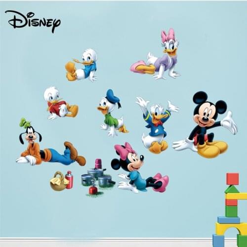Disney Mickey Minnie Donald Duck Decorative Sticker Nursery Background Environmentally Friendly Removable Sticker