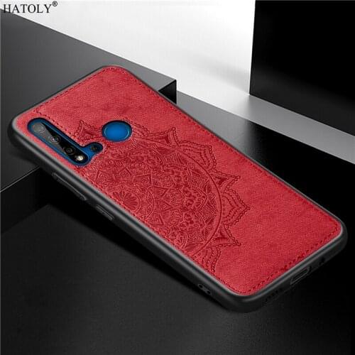 For Cover Huawei Nova 5i Case TPU Frame Cloth Fabric Phone Case For Huawei Nova 5i 3D Printed Pattern Back Cover Nova 5i Fundas