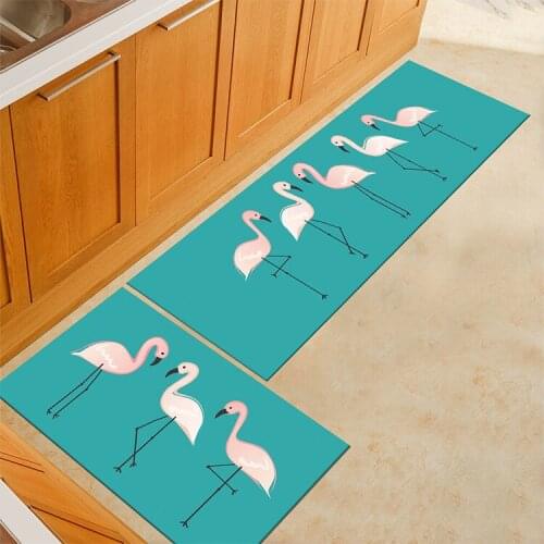 Zeegle Flannel Kitchen Mats Anti-Slip Sofa Table Floor Mats Bathroom Rugs Bedroom Carpets Bedside Mats Entrance/Hallway Doormat